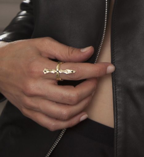 Bague La Croix Baroque Onyx