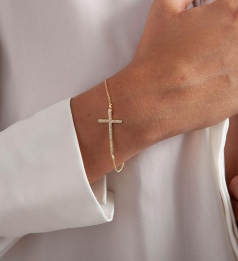Le Bracelet Croix Sertie