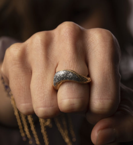 Bague la Lune pailletée