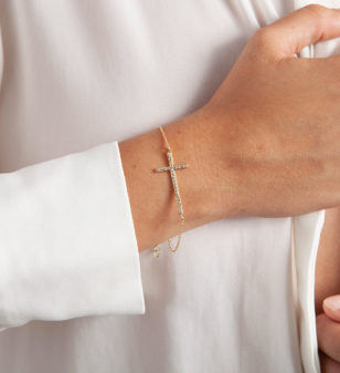 Le Bracelet Croix Sertie