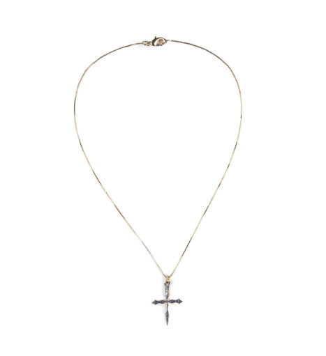 Le Collier Croix pailletée Noir