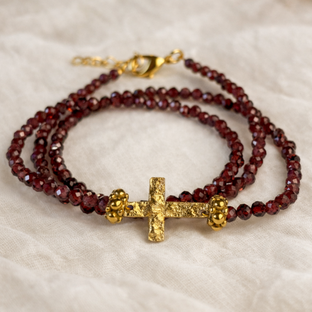 bracelet-triple-grenat