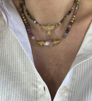 COLLIER BOHEME QUARTZ ROSE